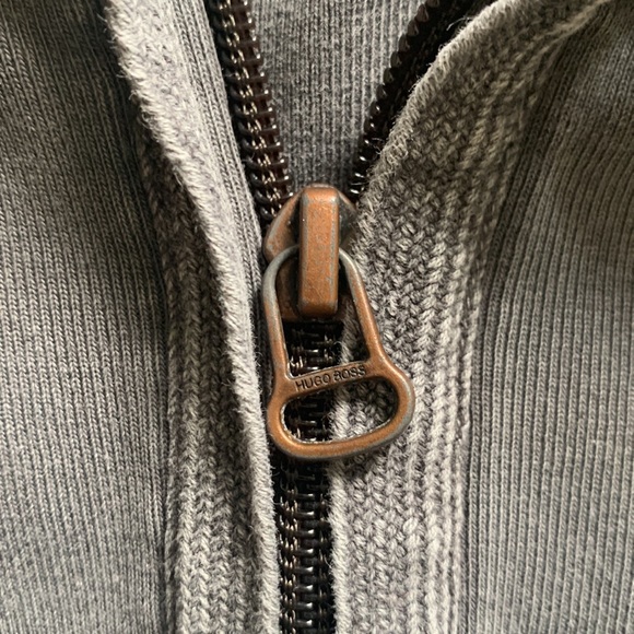 Boss Hugo Boss- XL gray lightweight pullover soft 3/4 zip up - Picture 4 of 8